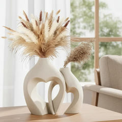 Snuggle Hollow Ceramic Vase Set of 2