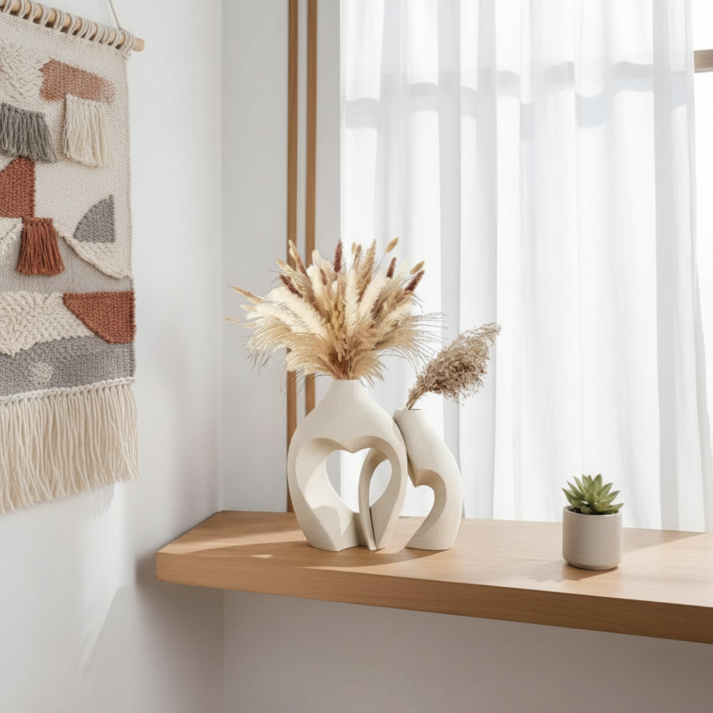 Snuggle Hollow Ceramic Vase Set of 2